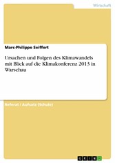 Ursachen und Folgen des Klimawandels mit Blick auf die Klimakonferenz 2013 in Warschau