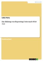 Die Bildung von  Reporting Units  nach SFAS 142