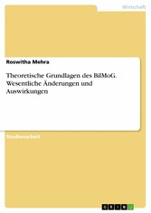 Theoretische Grundlagen des BilMoG. Wesentliche Änderungen und Auswirkungen