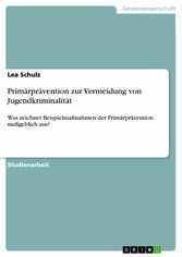 Primärprävention zur Vermeidung von Jugendkriminalität