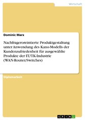 Nachfrageroreintierte Produktgestaltung unter Anwendung des Kano-Modells der Kundenzufriedenheit für ausgewählte Produkte der IT/TK-Industrie (WAN-Router/Switches)