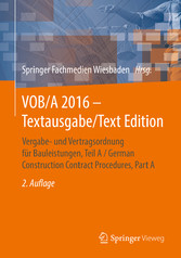 VOB/A 2016 - Textausgabe/Text Edition