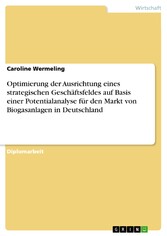 Optimierung der Ausrichtung eines strategischen Geschäftsfeldes auf Basis einer Potentialanalyse für den Markt von Biogasanlagen in Deutschland