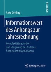 Informationswert des Anhangs zur Jahresrechnung