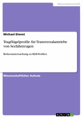 Tragflügelprofile für Transversalantriebe von Seefahrzeugen