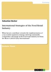 International Strategies of the Food Retail Industry