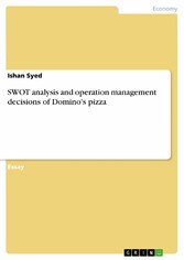 SWOT analysis and operation management decisions of Domino's pizza