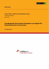 Grundlegende theoretische Konzeption von Regeln für Staatsinsolvenzen im Euroraum