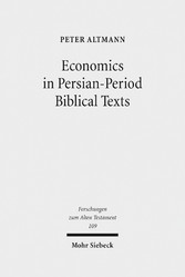 Economics in Persian-Period Biblical Texts