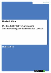 Die Produktivität von Affixen im Zusammenhang mit dem mentalen Lexikon