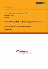 Die Marktzinsmethode zur Beurteilung von Investitionen