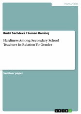 Hardiness Among Secondary School Teachers In Relation To Gender