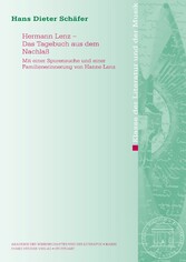 Hermann Lenz - Das Tagebuch aus dem Nachlaß