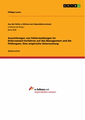 Auswirkungen von Fehlermeldungen im Enforcement-Verfahren auf das Management und die Prüforgane. Eine empirische Untersuchung