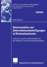 Desinvestition von Unternehmensbeteiligungen in Krisensituationen