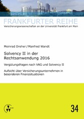 Solvency II in der Rechtsanwendung 2016