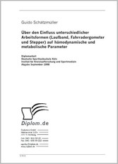 Über den Einfluss unterschiedlicher Arbeitsformen (Laufband, Fahrradergometer und Stepper) auf hämodynamische und metabolische Parameter