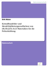 Kristallbaufehler und Metall-Halbleitergrenzflächen von (Bi,Sb)2(Te,Se)3 Materialien für die Peltierkühlung