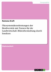 Ökosystemdienstleistungen der Biodiversität mit Nutzen für die Landwirtschaft. Blütenbestäubung durch Insekten