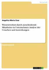 Wissensverlust durch ausscheidende Mitarbeiter in Unternehmen. Analyse der Ursachen und Auswirkungen