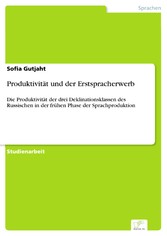 Produktivität und der Erstspracherwerb