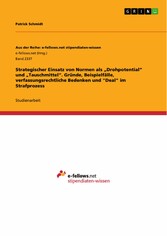 Strategischer Einsatz von Normen als 'Drohpotential' und 'Tauschmittel'. Gründe, Beispielfälle, verfassungsrechtliche Bedenken und 'Deal' im Strafprozess