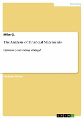 The Analysis of Financial Statements