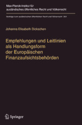 Empfehlungen und Leitlinien als Handlungsform der Europäischen Finanzaufsichtsbehörden