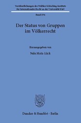 Der Status von Gruppen im Völkerrecht.