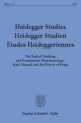 Heidegger Studies / Heidegger Studien / Etudes Heideggeriennes.