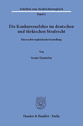 Die Konkurrenzlehre im deutschen und türkischen Strafrecht.