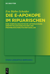 Die e-Apokope im Ripuarischen