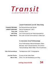 Transit 34. Europäische Revue