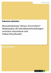 Herausforderung 'Always, Everywhere'. Marktanalyse der Interaktionsbeziehungen zwischen stationärem und Online-Einzelhandel