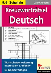 Kreuzworträtsel Deutsch / Klasse 5-6