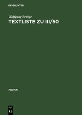 Textliste zu III/50