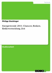 Energiewende 2011. Chancen, Risiken, Risikovermeidung, Zeit