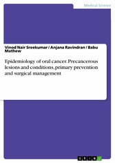 Epidemiology of oral cancer. Precancerous lesions and conditions, primary prevention and surgical management