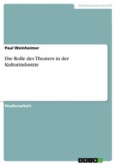 Die Rolle des Theaters in der Kulturindustrie