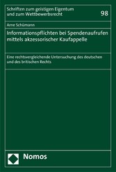 Informationspflichten bei Spendenaufrufen mittels akzessorischer Kaufappelle