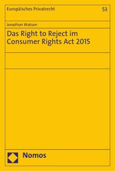 Das Right to Reject im Consumer Rights Act 2015