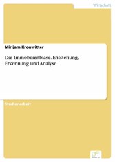 Die Immobilienblase. Entstehung, Erkennung und Analyse