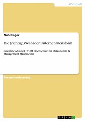 Die (richtige) Wahl der Unternehmensform