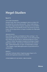 Hegel-Studien Band 15