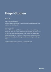 Hegel-Studien Band 29