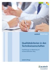 Qualitätskriterien in den Technikwissenschaften