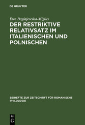 Der restriktive Relativsatz im Italienischen und Polnischen