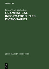 Grammatical Information in ESL Dictionaries