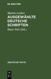 Ausgewählte deutsche Schriften