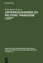 Untersuchungen zu Miltons 'Paradise lost'